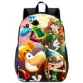 thumbnail image 3 of Rayman Legends-mochila escolar con estampado 3D de dibujos animados para niñas y niños, bolsa para portátil de viaje para adolescentes, mochila escolar de 17 pulgadas, temporada escolar, 3 of 4