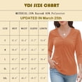 thumbnail image 3 of VDJ Womens 3/4 Sleeve Tops Summer V Neck Casual Coral Basic Tees Loose Fit Blouses Size XL, 3 of 10