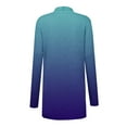 thumbnail image 5 of Yuyuzo Long Cardigan pour Femmes Couleur Dégradée Ouvert à l'Avant Hauts Drapés Automne Hiver Cardigan Décontracté, 5 of 5