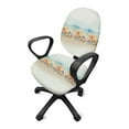 thumbnail image 2 of ZUXONGSY Beach Starfish Office Chair Cover 2 Packs Computer Office Chair Cover with Elastic Edge Polyester Chair Protector Cover Easy to Install Suitable for Home Desk Chair Decor, 2 of 7