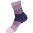 thumbnail image 2 of BambooMN Women's Chenille Fuzzy Color Block Crew Ankle Home Socks, 2 of 5