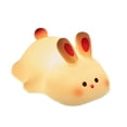 thumbnail image 5 of Suealasg Big Face Rabbit Night Light Soft Silicone Voice Controlled Bunny Lamp Desktop Ornament, 5 of 9