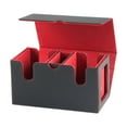 thumbnail image 3 of Esquirla Card Deck Box Container Card Holder for TCG Baseball Card 100+ Sleeved Cards Red, 3 of 8