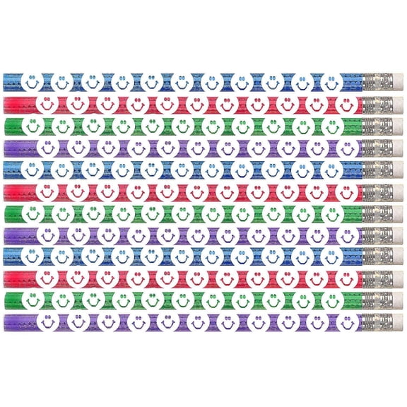 D1451 Smiley Faces - 36 Qty Package - Happy Face Pencils - Express Pencils