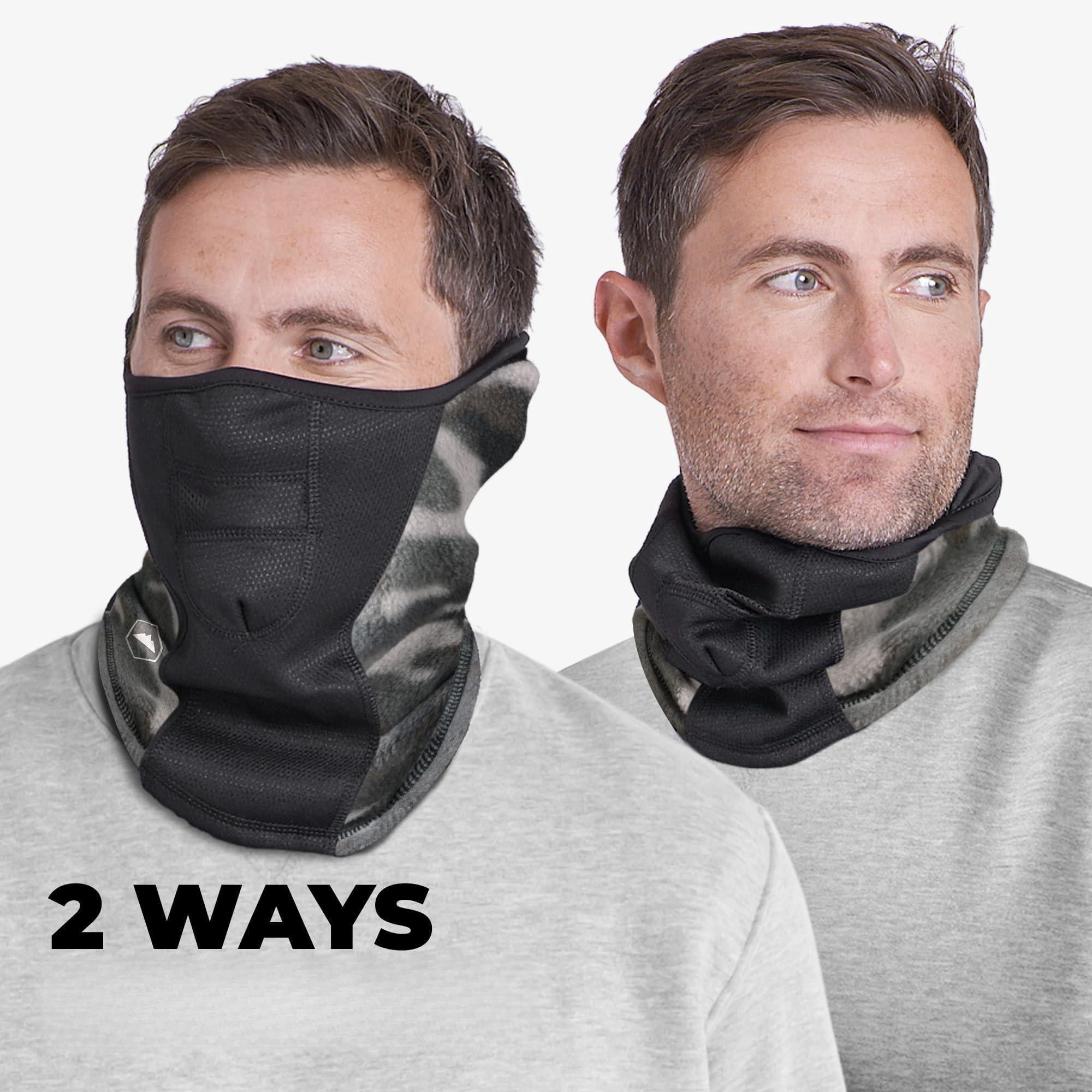 Half Ski Mask - Fleece Lined Winter Face Stretch Neck Gaiter For Cold Weather Gear Skiing Accessories