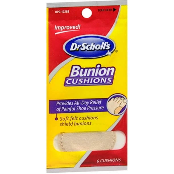 Dr. Scholl's Bunion Cushions Felt 6 Each (Pack of 3)