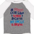 thumbnail image 4 of Inktastic Military Uncle Proud Nephew Freedom Boys or Girls Long Sleeve Baby Bodysuit, 4 of 5