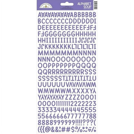 UPC: 0842715074002 | Lilac Alphabet Soup Puffy Stickers – Doodlebug
