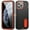 Black+Orange, variant on for iPhone 11 Pro Case Kickstand Durable 3-Layer Military Grade Protective Cover Hybrid Silicone Heavy Duty Rugged Shockproof Screen Lip Raised Protection for iPhone 11 Pro Case,
Black+Orange