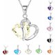 thumbnail image 5 of Guardurnaity Colgante de corazón de circonio para clavícula, suéteres, collar, gargantilla, dijes, joyería para mujer Ropa, zapatos y accesorios Miscelánea circón plateado y blanco, 5 of 6