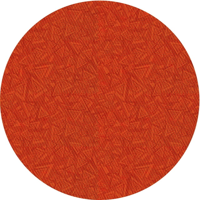 Ahgly Company Tapis Rond Lavable en Machine Intérieur Transitionnel Rouge Écarlate, 6 Pieds Rond