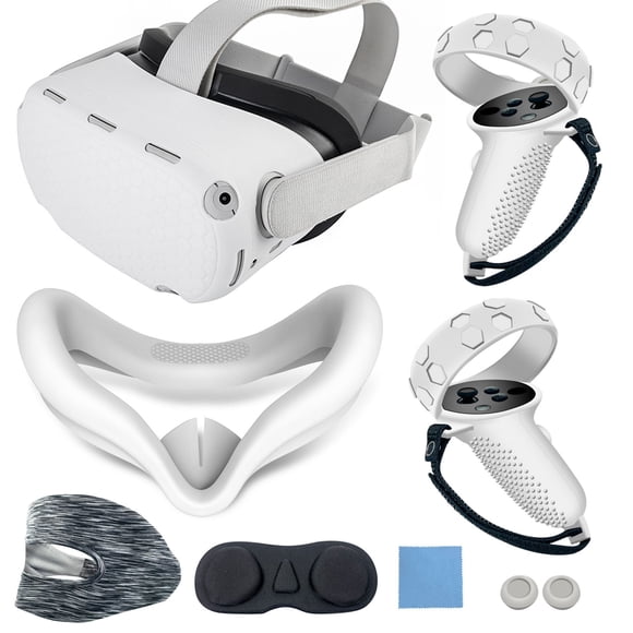 Funda protectora de silicona antideslizante y anticaídas para Meta/Oculus quest2, juego de 7 piezas, accesorios de realidad virtual