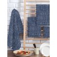 thumbnail image 4 of Navy Blue Kitchen Dish Towels for Drying Dishes Set of 3, Farmhouse Vintage Blue Solid Color Modern Waffle Weave Microfiber Hand Tea Bathroom Towels Quick Dry & Absorbent Towel 15.7x23.6, 4 of 7