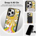 thumbnail image 6 of Magnetic Case for iPhone 15 Pro, 10ft Military-Grade Protection, Compatible with Magsafe, Shockproof Phone Case for iPhone 15 Pro - 70's Psychedelic Groovy Art - Clear Black, 6 of 7