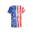 thumbnail image 5 of KVMeteor Womens American Flag Print Tops Short Sleeve V Neck T Shirt Tunic Top, 5 of 5
