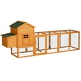 thumbnail image 2 of PawHut 118" Extra Large Chicken Coop with Run, Removable Tray, Orange, 2 of 9