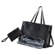 thumbnail image 3 of Bolso bandolera 2 en 1 para mujer, ideal para el almuerzo o para el portátil, ideal para escapadas de fin de semana. Negro, 3 of 9