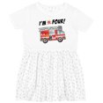 thumbnail image 3 of Inktastic I'm 4 Fire Truck 4th Birthday Girls Toddler Dress, 3 of 5