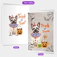thumbnail image 2 of Trick or Treat French Bulldog Funny Mummy Cosplay Pumpkin Candy Basket 5x7in Folded Greeting Card Dog Lover Gifts Single Note Card with Envelope - 12016, 2 of 5