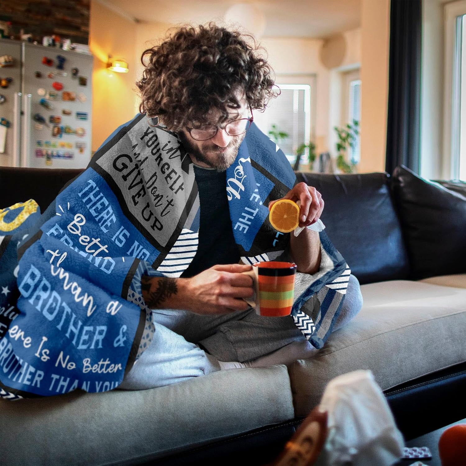 Gifts for Brother, Best Brother Birthday Gifts from Sister Blanket, Adult Brother Gift from Sister