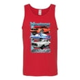 thumbnail image 2 of Wild Bobby, Mustang Ford Classics Cars and Trucks Men Graphic Tank Top, Red, Small, 2 of 6