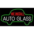 thumbnail image 1 of We Install Auto Glass Car Logo LED Neon Sign 13 x 24 - inches, Clear Edge Cut Acrylic Backing, with Dimmer - Bright and Premium built indoor LED Neon Sign for automotive store, and mall., 1 of 7