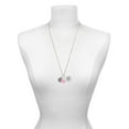 thumbnail image 3 of Delight Jewelry Silvertone Shamrock with Celtic Knot - Light Pink Heart Nurse Strong Zoe Necklace, 3 of 4