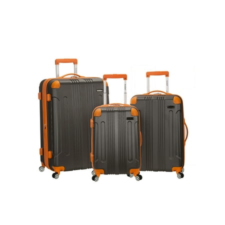 Blue White Stoneware - Rockland Luggage Sonic 3 Piece Hardside Spinner Luggage Set