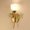 thumbnail image 1 of Flower Creative Indoor Wall Light E27 Lamp Holder Modern Art Deco Wall Light, Golden Simple Style Wall Lamp for Living Room Bedroom Corridor (A), 1 of 5