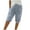 A01-Sky Blue, variant on ZVAVZ Summer Shorts for Women,Womens Striped Patchwork Cotton Linen Shorts Elastic Wasit Knee Length Pants Casual Loose Capris Clearance Sale Mint Green 4XL