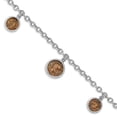 thumbnail image 2 of Sterling Silver Rhodium-Plated Bronze Roman Coin Bracelet, 2 of 4