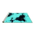 thumbnail image 2 of Ahgly Company Machine Washable Indoor Rectangle Abstract Turquoise Blue Modern Area Rugs, 6' x 9', 2 of 4