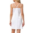 thumbnail image 3 of INSPIRE CHIC Women's Satin Nightgowns Nighty Chemise Slip Dress Silky Night Dress XL White, 3 of 6