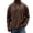 01#Brown, variant on Men's Quarter Zip Long Sleeve Mock Neck Pullover Sweatshirt L