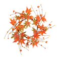 thumbnail image 2 of Corona de anillos de velas,Corona de anillos de velas de otoño con hojas de arce otoñales,Corona de velas con forma de calabaza artificial y hojas de arce,Decoración de mesa 30 centímetros, 2 of 8