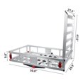 thumbnail image 7 of Aluminum Hitch Cargo Carrier 50 x 29.5 x 9 inch, Aluminum Receiver Hitch Cargo Rack with 42'' Loading Ramp, for Cars Trucks Vehicles, 7 of 7