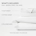 thumbnail image 4 of Noble Linens Rayon from Bamboo 4 Piece Luxury Bed Sheet Set, White, Twin, 4 of 11