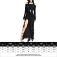 thumbnail image 2 of Vestido De Mujer Vestidos sin espalda de dama con hombros descubiertos Corte alto Traje de playa cómodo de punto sexy Ygjytge Negro L para Mujer, 2 of 5