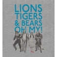 thumbnail image 4 of Wizard Of Oz Lions Tigers & Bears Oh My
 Women's Heather Gray Crew Neck Short Sleeve Crop Tee-XXL, 4 of 4