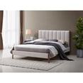 thumbnail image 6 of Pemberly Row Modern Upholstered Platform Queen Bed in Cream Fabric, 6 of 10