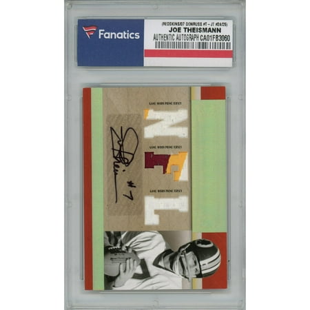 Joe Theismann Washington Redskins Autographed 2007 Donruss National Treasures Auto Relic #T-JT #24/25 Trading Card - Panini - Fanatics Authentic Certified
