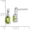 thumbnail image 4 of 14K White Gold Oval Peridot And Diamond Earrings (Width 5.2) (Length 14.5) - Jbsp, 4 of 5