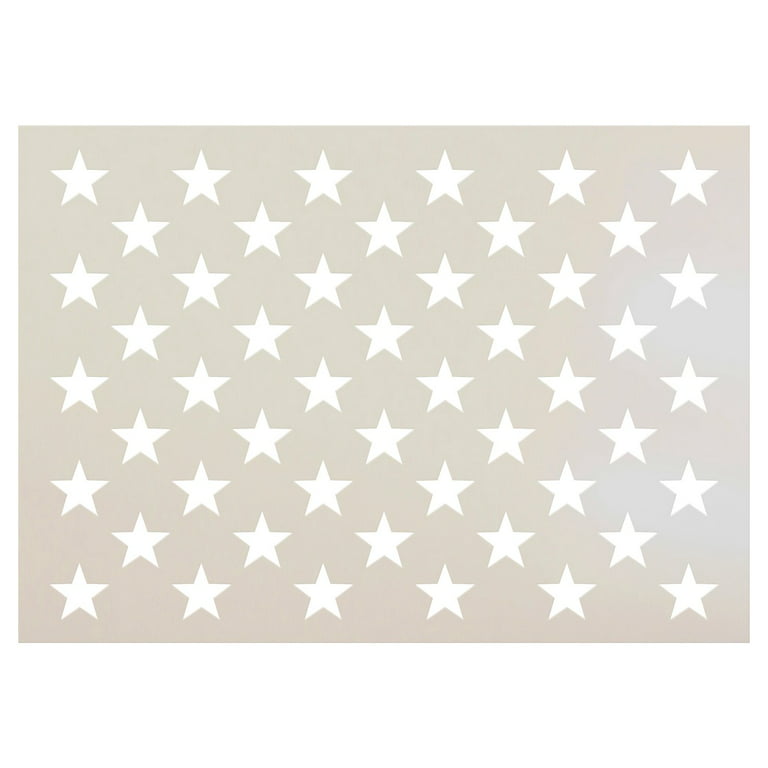 American Flag 50 Star Stencil by StudioR12 Reusable Template Use for  Patriotic Arts, Crafts, DIY Decor Painting, Mixed Media, Air Brushing  Select Size 19 x 13.46 inch for 47.52 x 25 Flag 