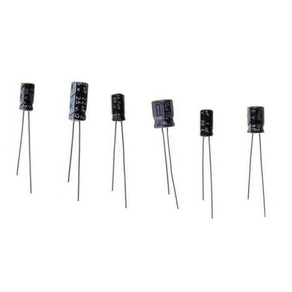 OULII 120pcs Aluminum Electrolytic Capacitor Black Electronics Components Assortment Set