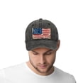 thumbnail image 2 of USA American Flag Baseball Cap Unisex Patriotic Distressed Flag Hat Independence Day, 2 of 4