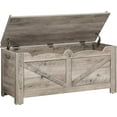 thumbnail image 3 of 39.4" Storage Chest, Extra Large Storage Trunk with 2 Hinges, Wooden Box Bench, Lift-Top Organizer Chest, Shoe Bench for Entryway, Bedroom, Living Room, 3 of 8