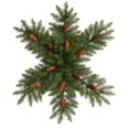 thumbnail image 3 of Nearly Natural 30In. Pre-Lit Snowflake Artificial Dunhill Fir Wreath With Pinecones And 40 Led Lights, 3 of 4
