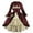 02-Wine, variant on Womens Plus Size Victorian Ball Gown Sweet Princess Court Skirt Flared Sleeve Vintage Maiden Dress