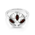 thumbnail image 2 of Gem Stone King 925 Sterling Silver Red Garnet Family Tree of Life Ring for Women (0.78 Cttw, Gemstone January Birthstone, Size 6), 2 of 4