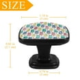 thumbnail image 4 of 4 Pcs Cabinet Handle Drawer Pulls Ice Cream Knobs with Screws Square Furniture Office Cabinet Knob Decoration, 4 of 7